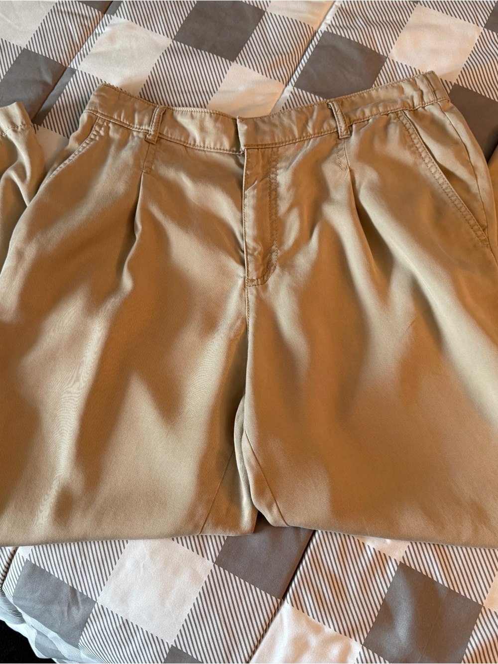 LOFT women’s pleated front slacks Tan size Medium - Picture 1 of 8